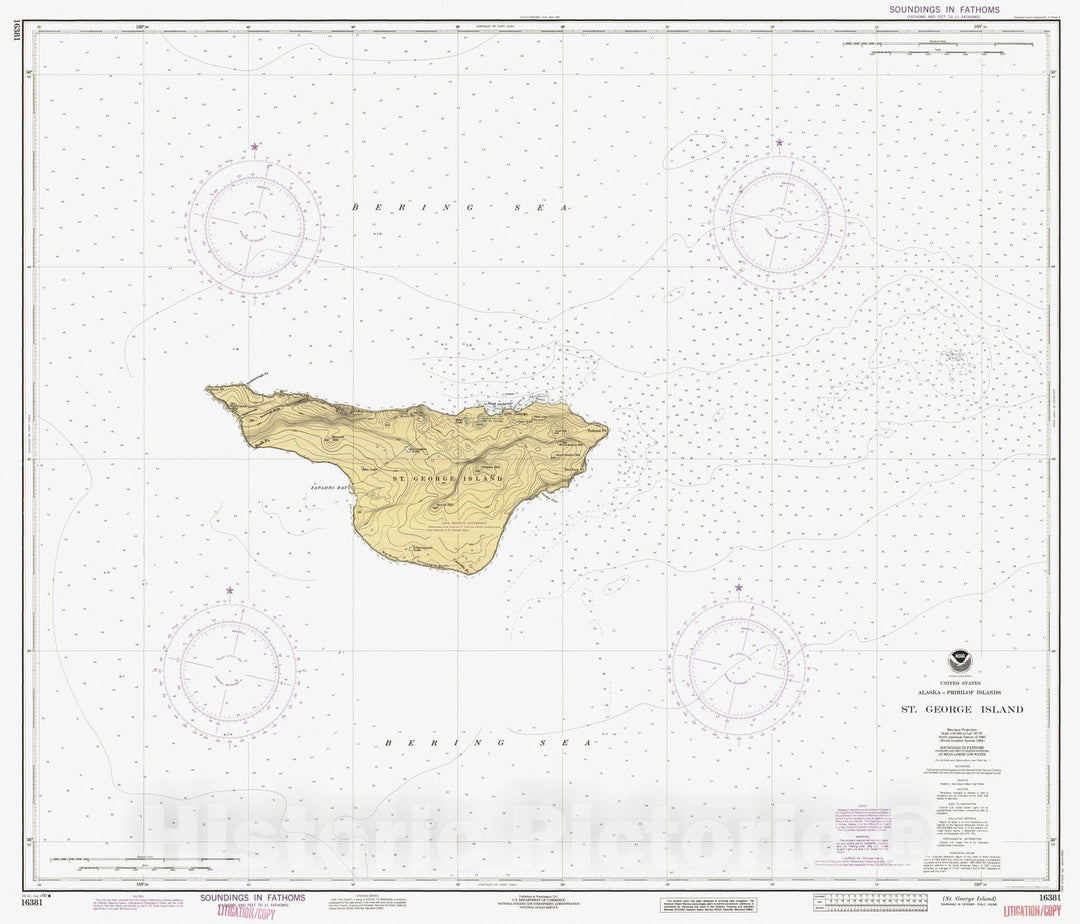 Historic Nautical Map - St George Island, AK, 1990 NOAA Chart - Vintage Wall Art