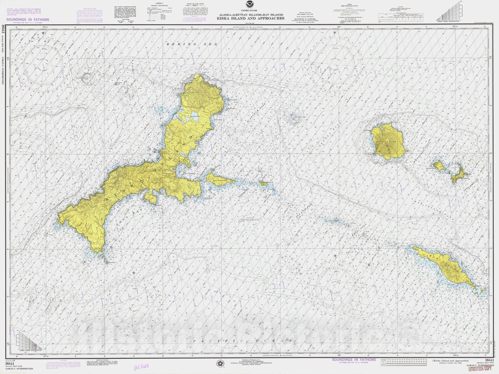 Historic Nautical Map - Kiska Island And Approaches, AK, 1976 NOAA Chart - Vintage Wall Art