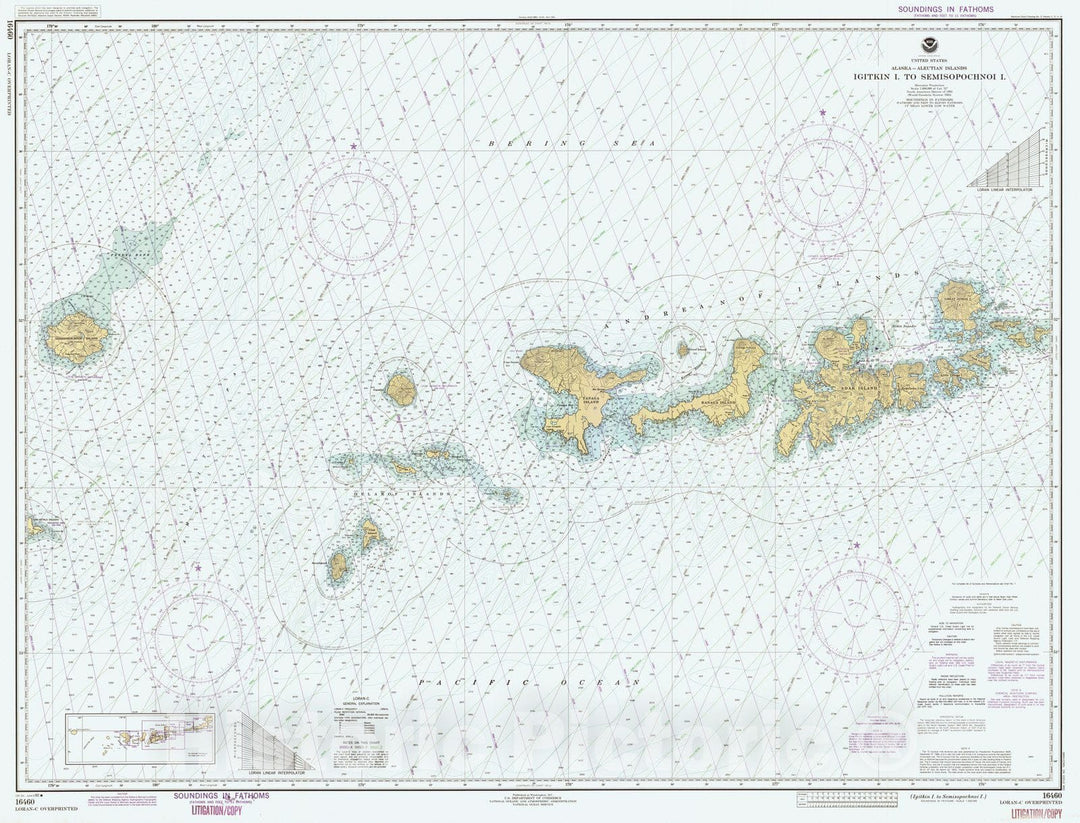 Historic Nautical Map - Gitkin Island To Semisopochnoi Island, AK, 1990 NOAA Chart - Vintage Wall Art