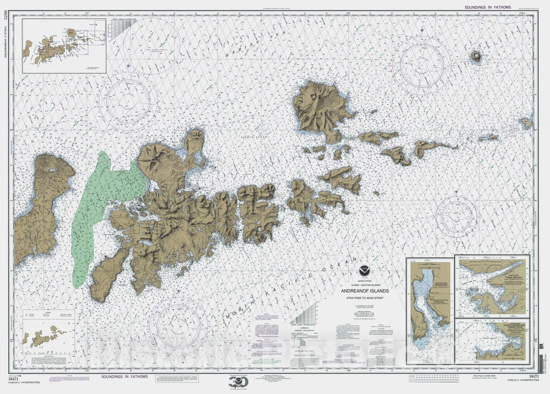 Historic Nautical Map - Atka Pass To Adak Strait, AK, 2000 NOAA Chart - Vintage Wall Art