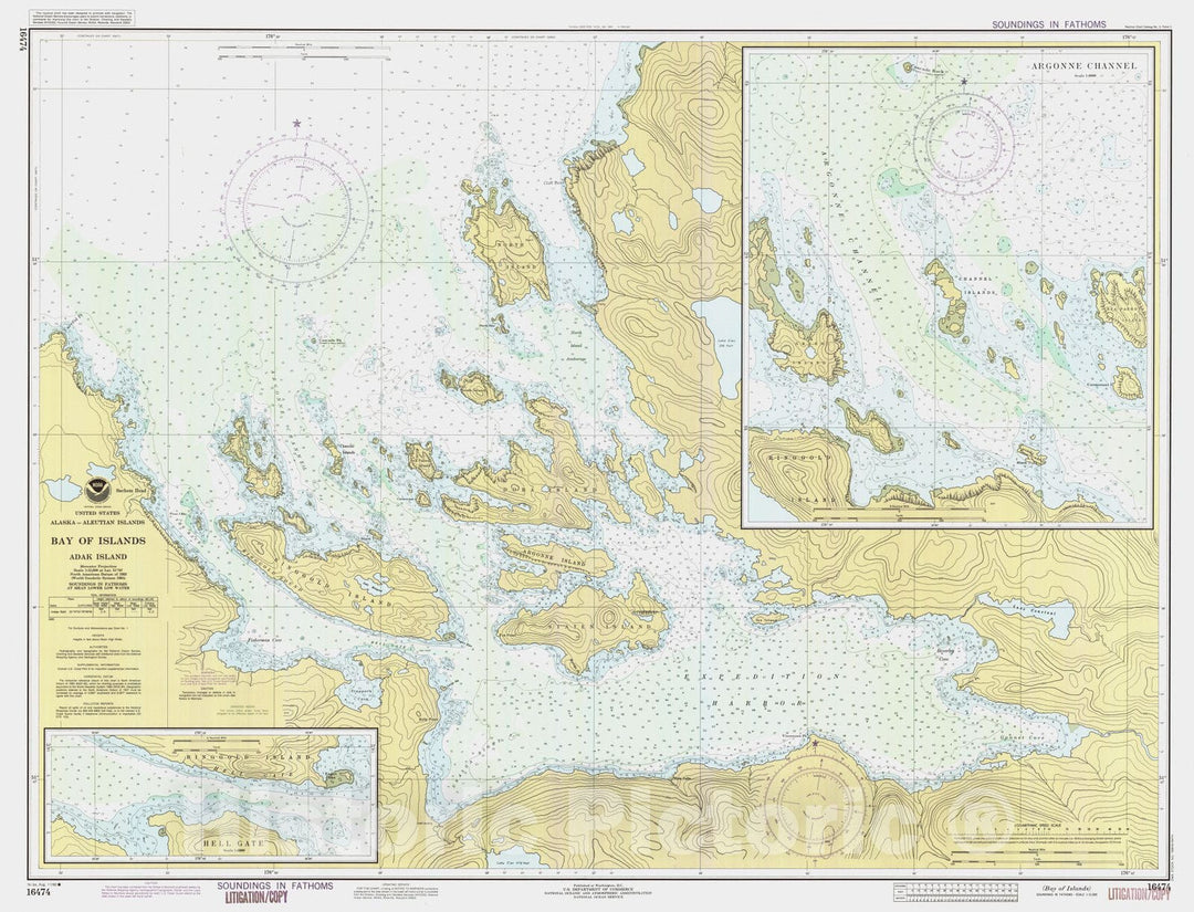 Historic Nautical Map - Bay Of Islands, AK, 1990 NOAA Chart - Vintage Wall Art