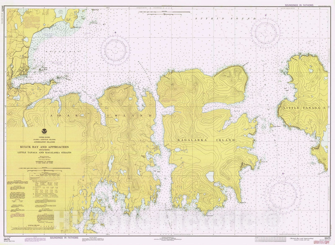 Historic Nautical Map - Kuluk Bay And Approaches, AK, 1978 NOAA Chart - Vintage Wall Art