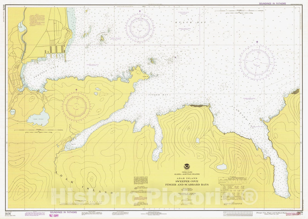 Historic Nautical Map - Sweeper Cove Finger And Scabbard Bays, AK, 1977 NOAA Chart - Vintage Wall Art