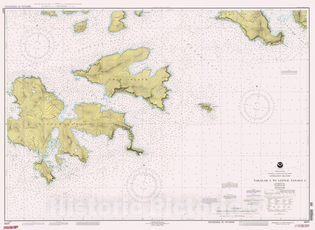 Historic Nautical Map - Tagalak Island To Little Tanaga Island, AK, 1992 NOAA Chart - Vintage Wall Art