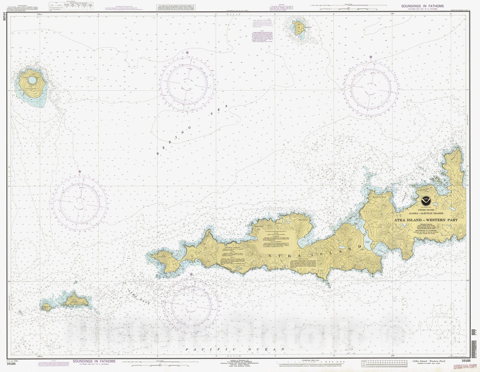 Historic Nautical Map - Atka Island - Western Part, AK, 1993 NOAA Chart - Vintage Wall Art