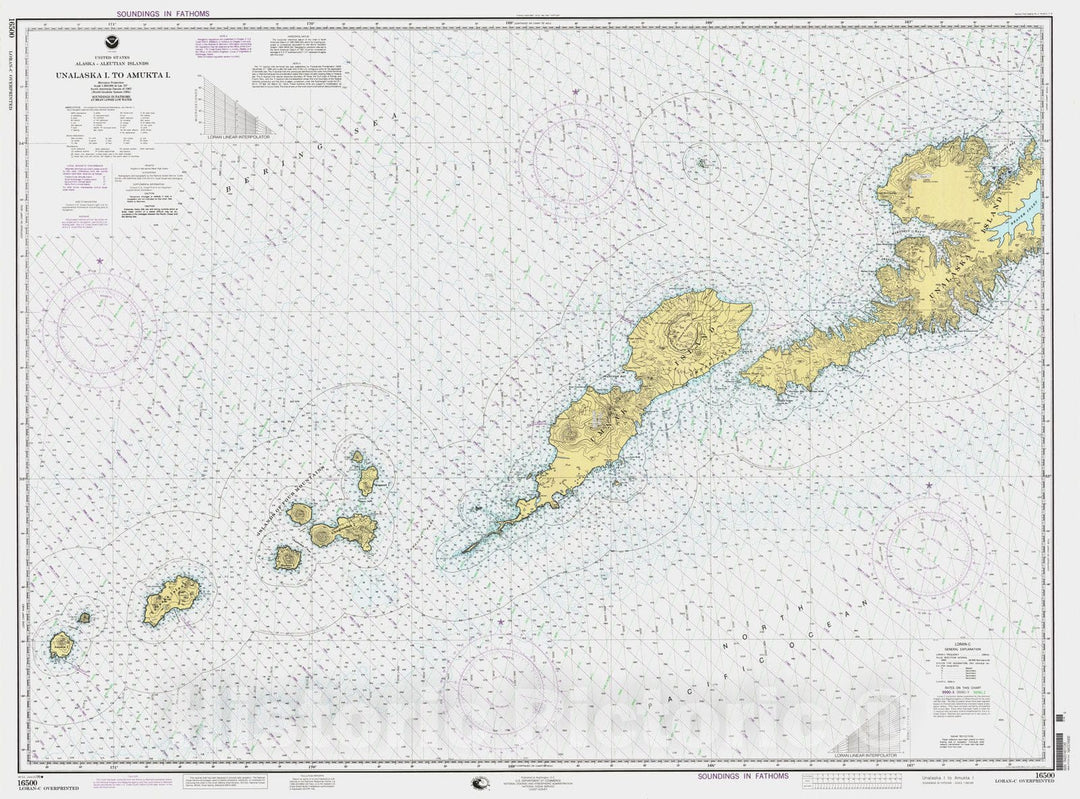 Historic Nautical Map - Unalaska Island To Amukta Island, AK, 1998 NOAA Chart - Vintage Wall Art