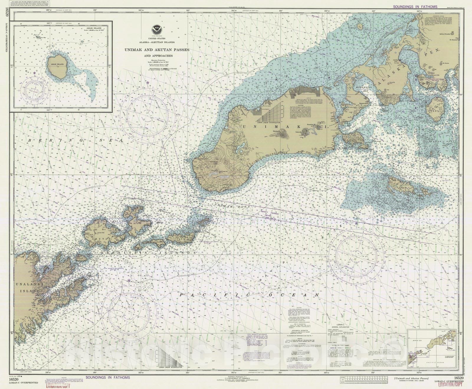 Historic Nautical Map - Unimak And Akutan Passes, AK, 1989 NOAA Chart - Vintage Wall Art