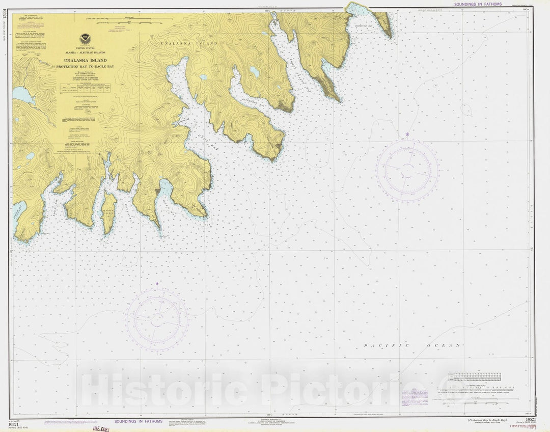 Historic Nautical Map - Protection Bay To Eagle Bay, AK, 1978 NOAA Chart - Vintage Wall Art