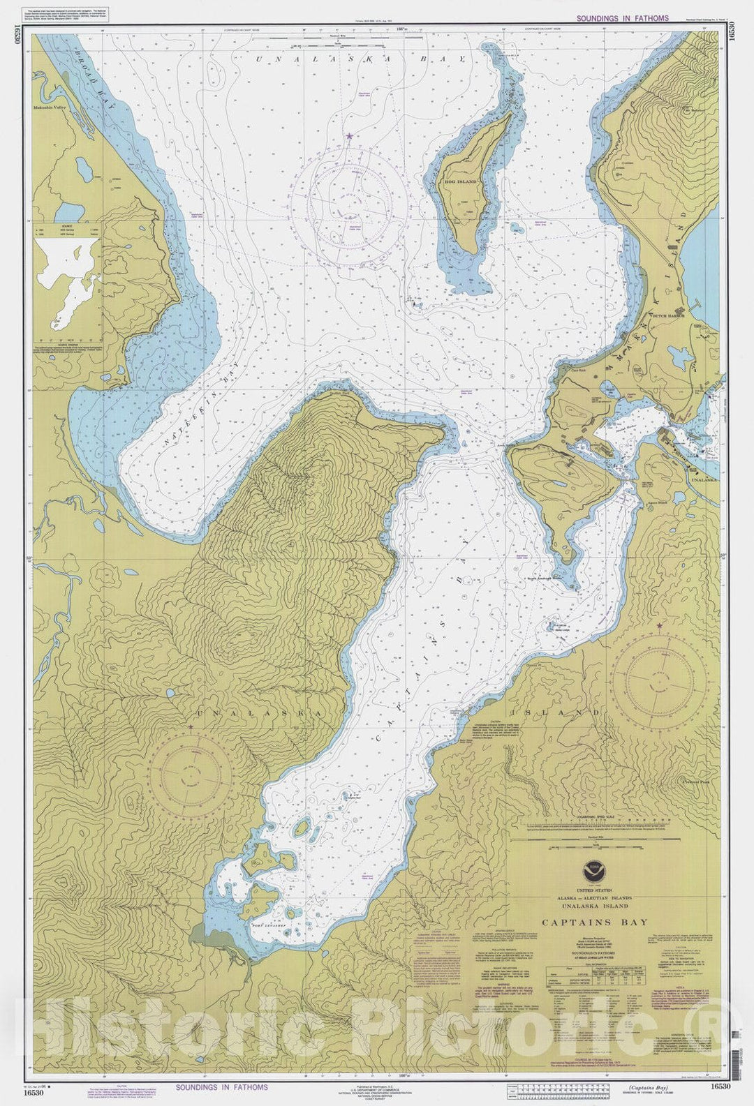 Historic Nautical Map - Captains Bay, AK, 1996 NOAA Chart - Vintage Wall Art