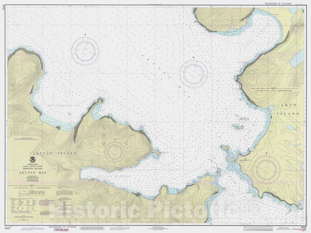 Historic Nautical Map - Akutan Bay, AK, 1990 NOAA Chart - Vintage Wall Art