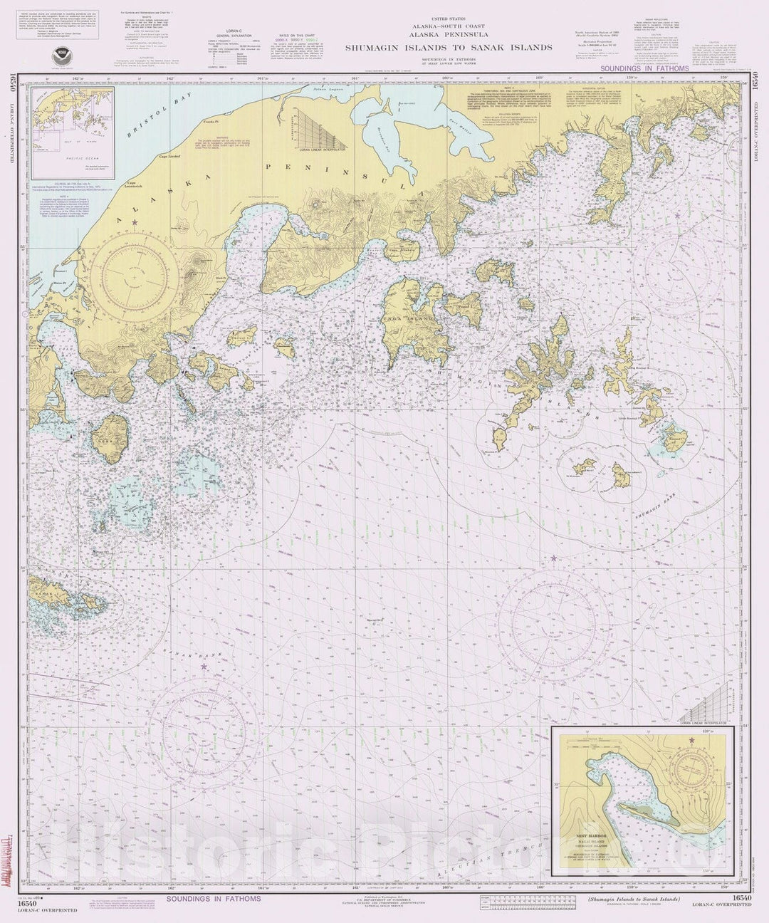 Historic Nautical Map - Shumagin Islands To Sanak Islands, AK, 1989 NOAA Chart - Vintage Wall Art