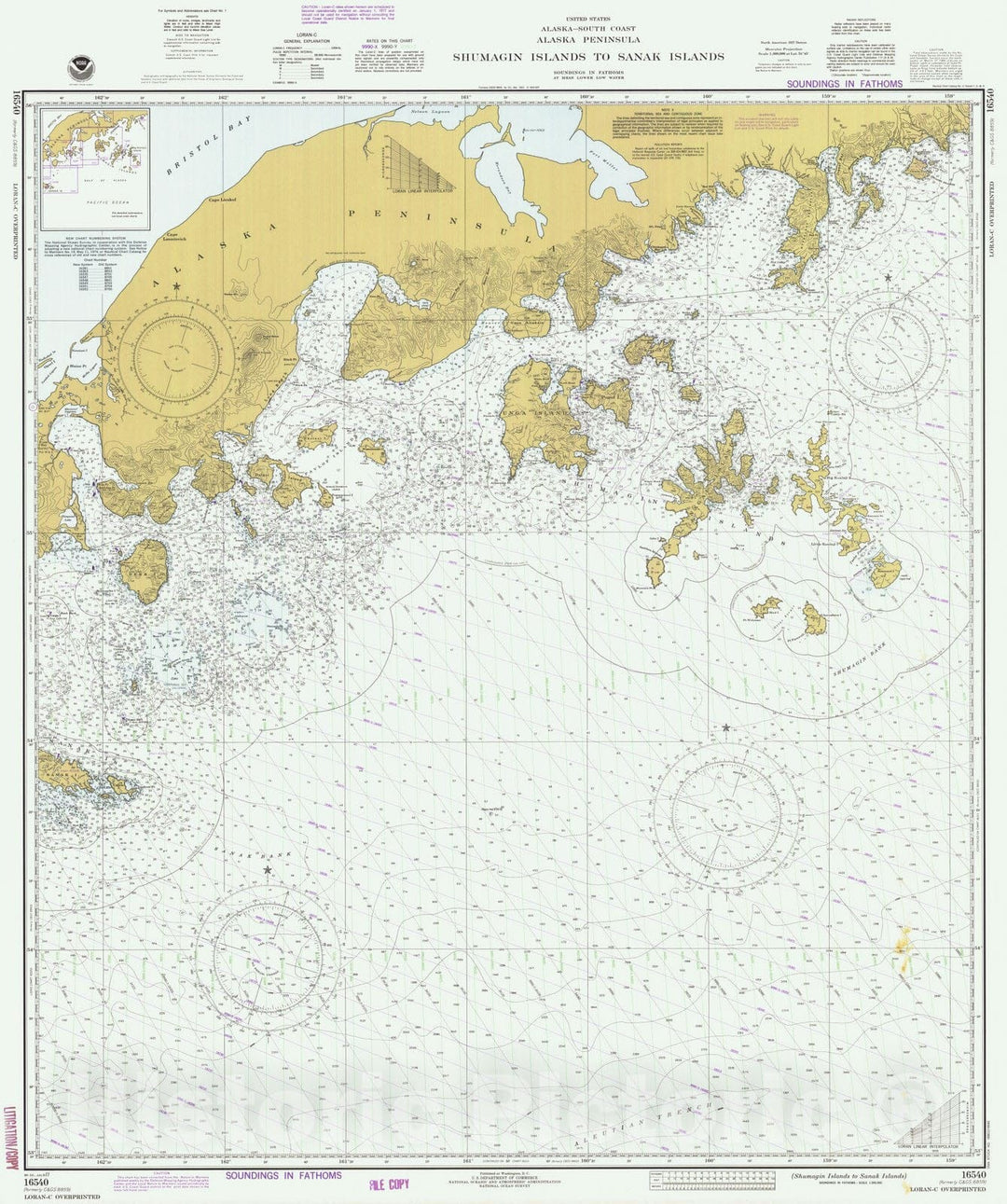 Historic Nautical Map - Shumagin Islands To Sanak Islands, AK, 1977 NOAA Chart - Vintage Wall Art
