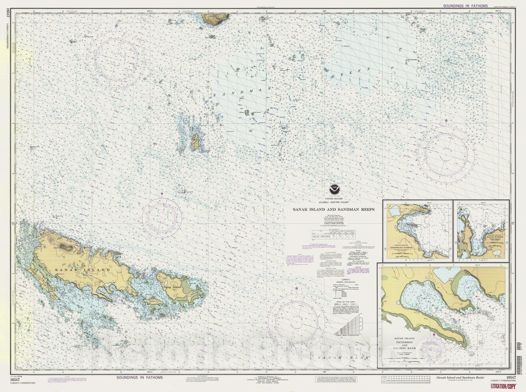 Historic Nautical Map - Sanak Island And Sandman Reefs, AK, 1992 NOAA Chart - Vintage Wall Art