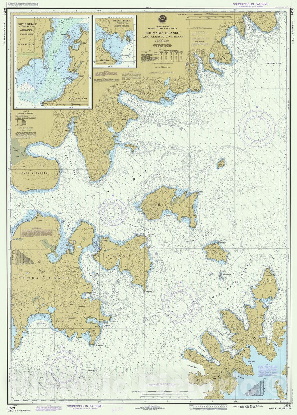 Historic Nautical Map - Nagai Island To Unga Island, AK, 1983 NOAA Chart - Vintage Wall Art