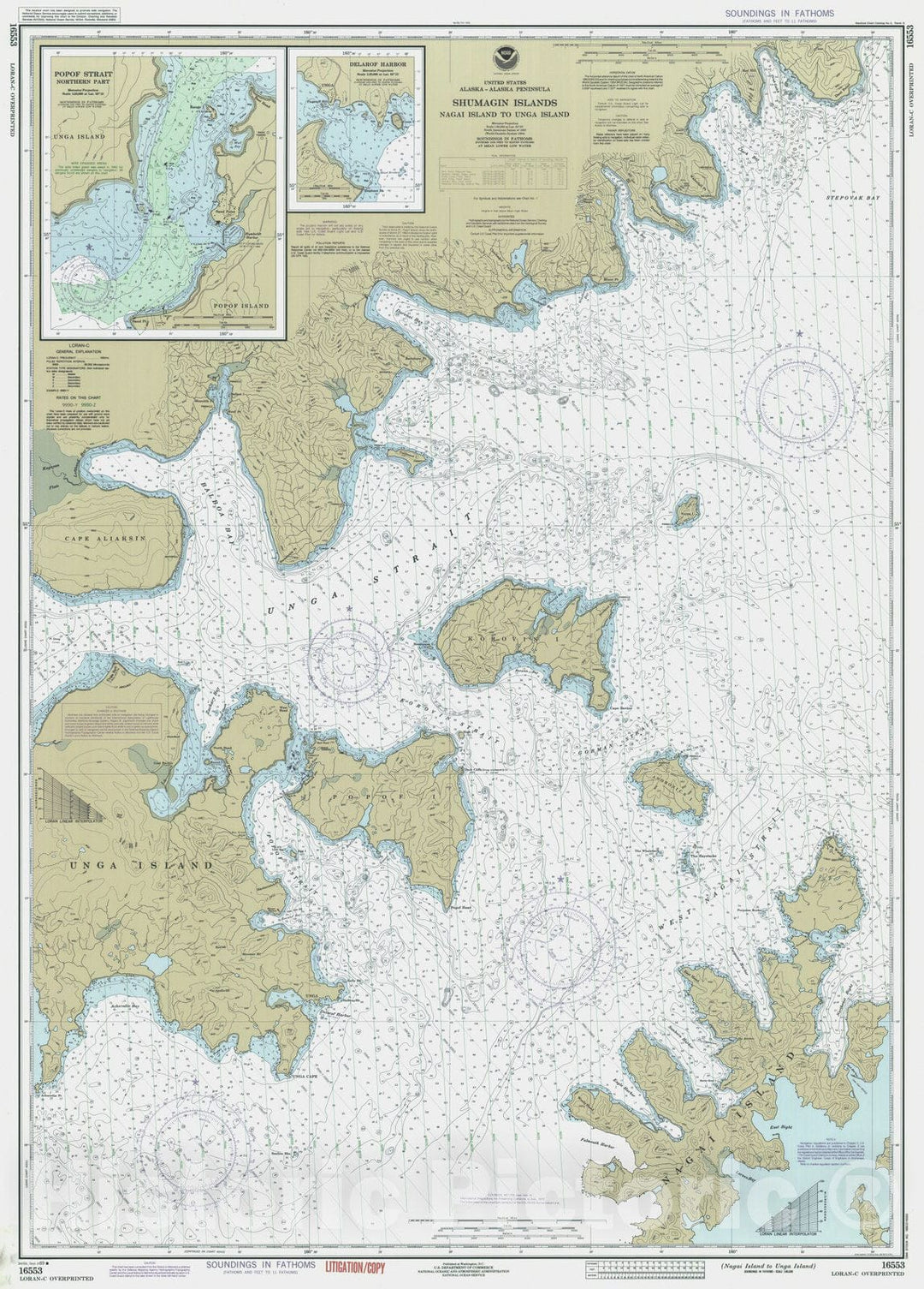 Historic Nautical Map - Nagai Island To Unga Island, AK, 1989 NOAA Chart - Vintage Wall Art