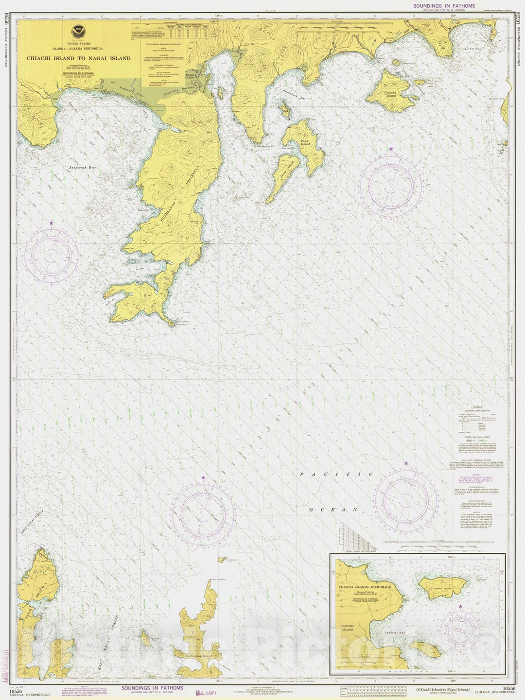 Historic Nautical Map - Chiachi Island To Nagai Island, AK, 1978 NOAA Chart - Vintage Wall Art
