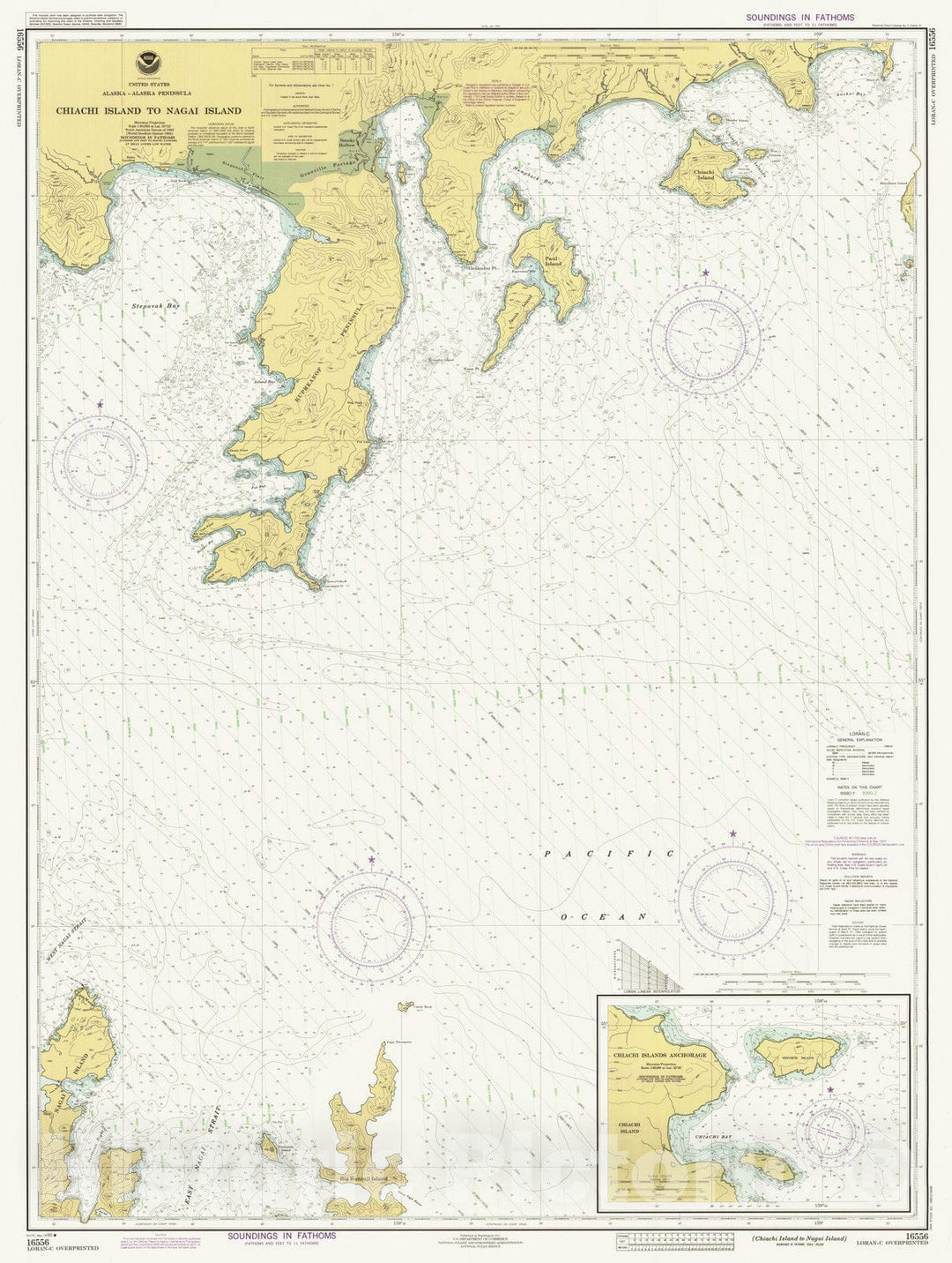 Historic Nautical Map - Chiachi Island To Nagai Island, AK, 1990 NOAA Chart - Vintage Wall Art