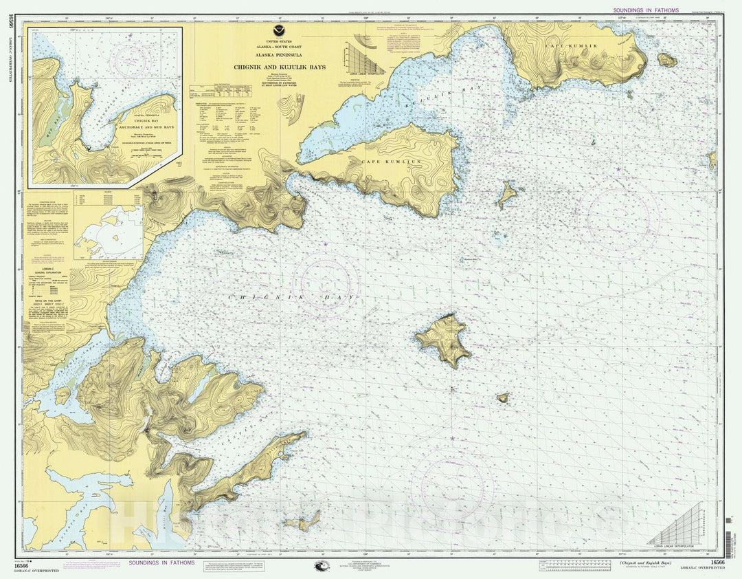 Historic Nautical Map - Chignik And Kujulik Bays, AK, 1998 NOAA Chart - Vintage Wall Art