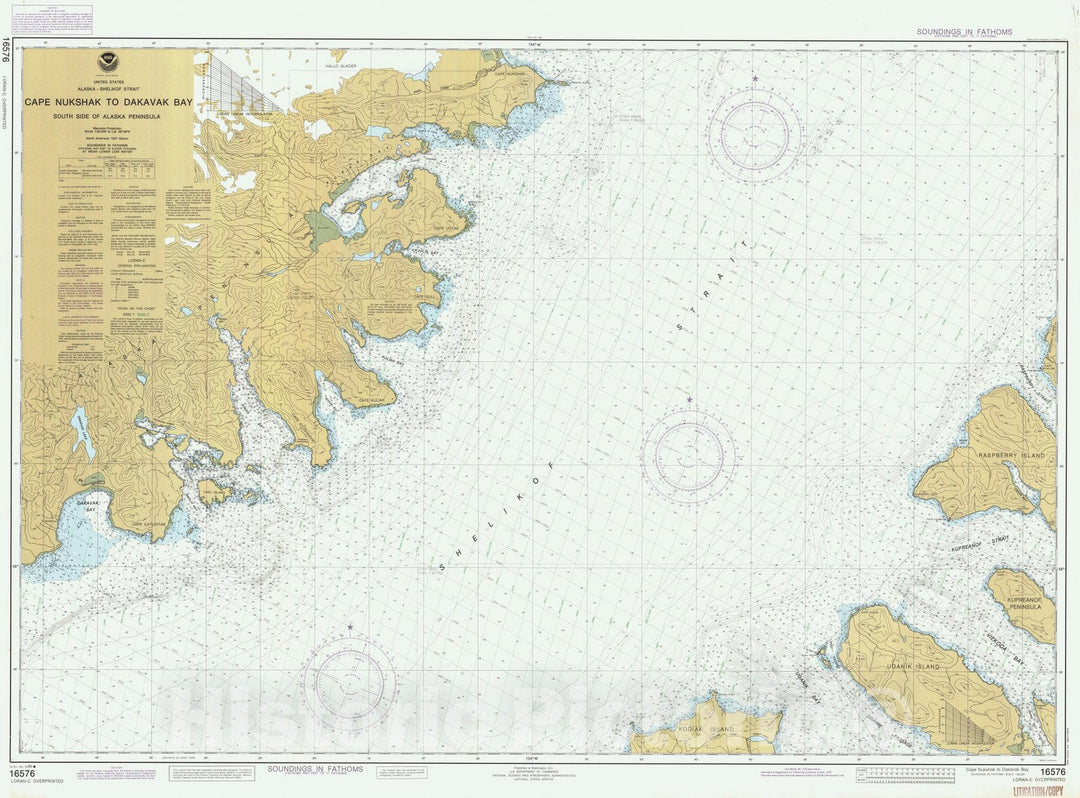 Historic Nautical Map - Cape Nukshak To Dakavak Bay, AK, 1985 NOAA Chart - Vintage Wall Art