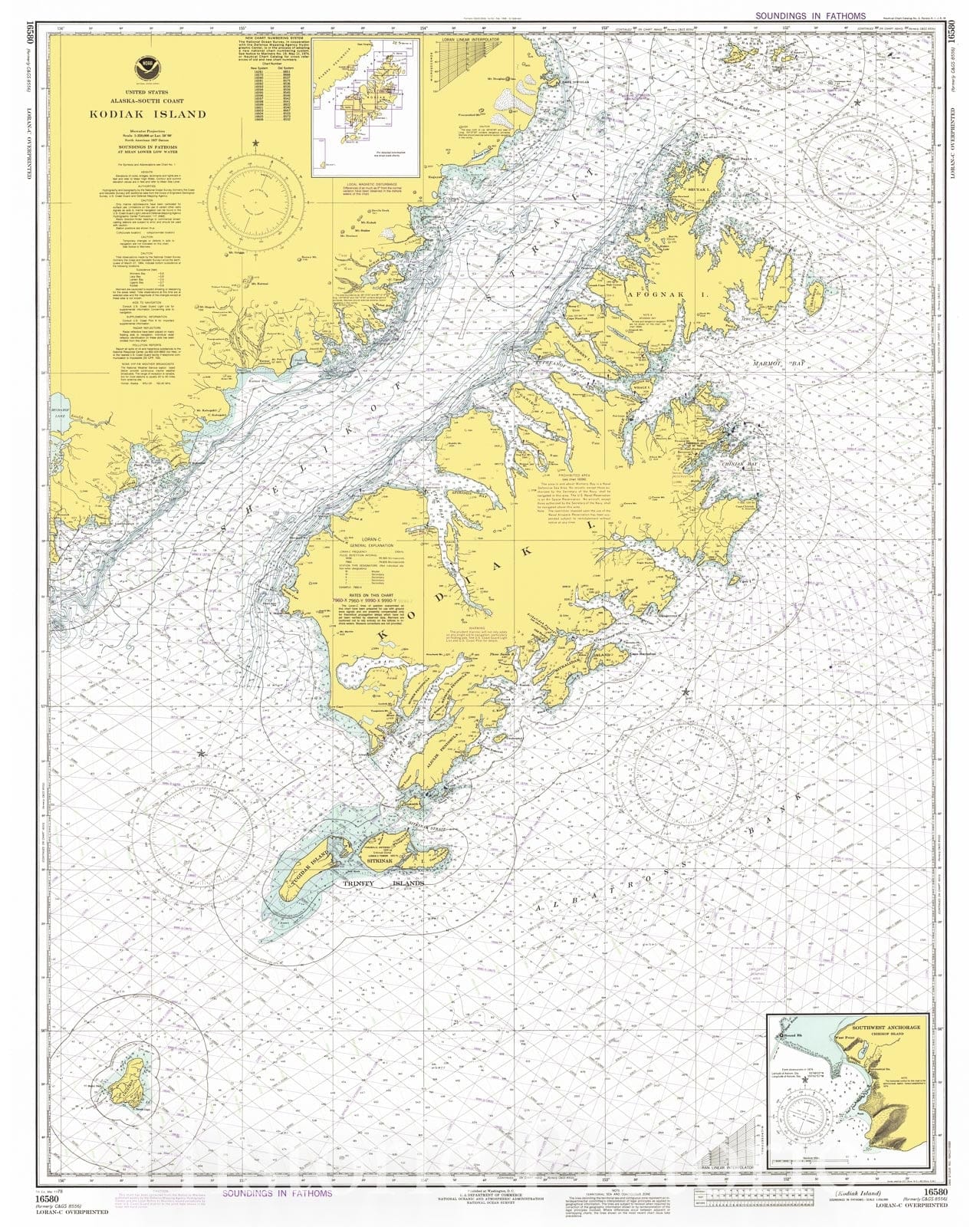 Historic Nautical Map - Kodiak Island, AK, 1978 NOAA Chart - Vintage Wall Art