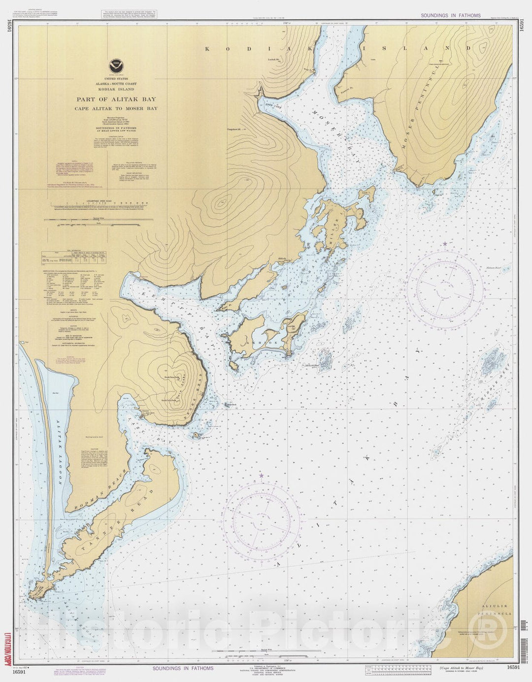 Historic Nautical Map - Cape Alitak To Moser Bay, AK, 1992 NOAA Chart - Vintage Wall Art