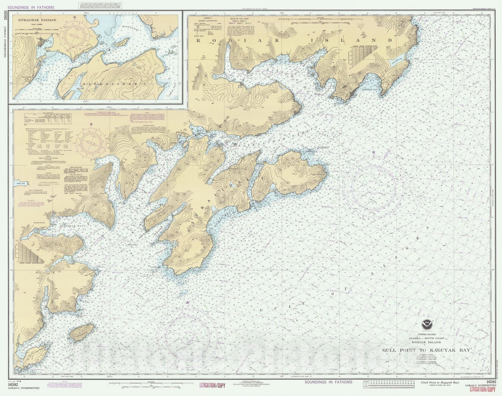 Historic Nautical Map - Gull Point To Kaguyak Bay, AK, 1990 NOAA Chart - Vintage Wall Art
