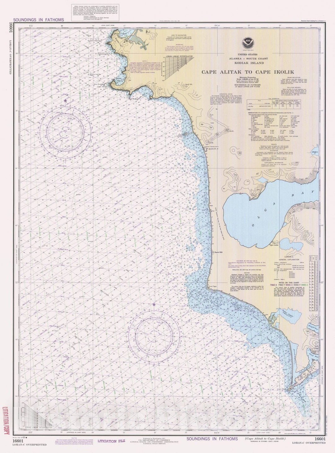 Historic Nautical Map - Cape Alitak To Cape Ikolik, AK, 1989 NOAA Chart - Vintage Wall Art