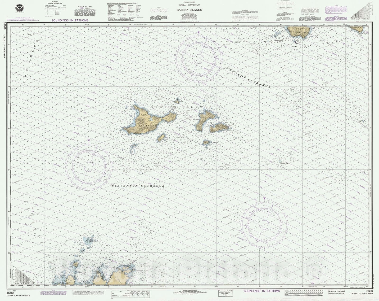 Historic Nautical Map - Barren Islands, AK, 1990 NOAA Chart - Vintage Wall Art