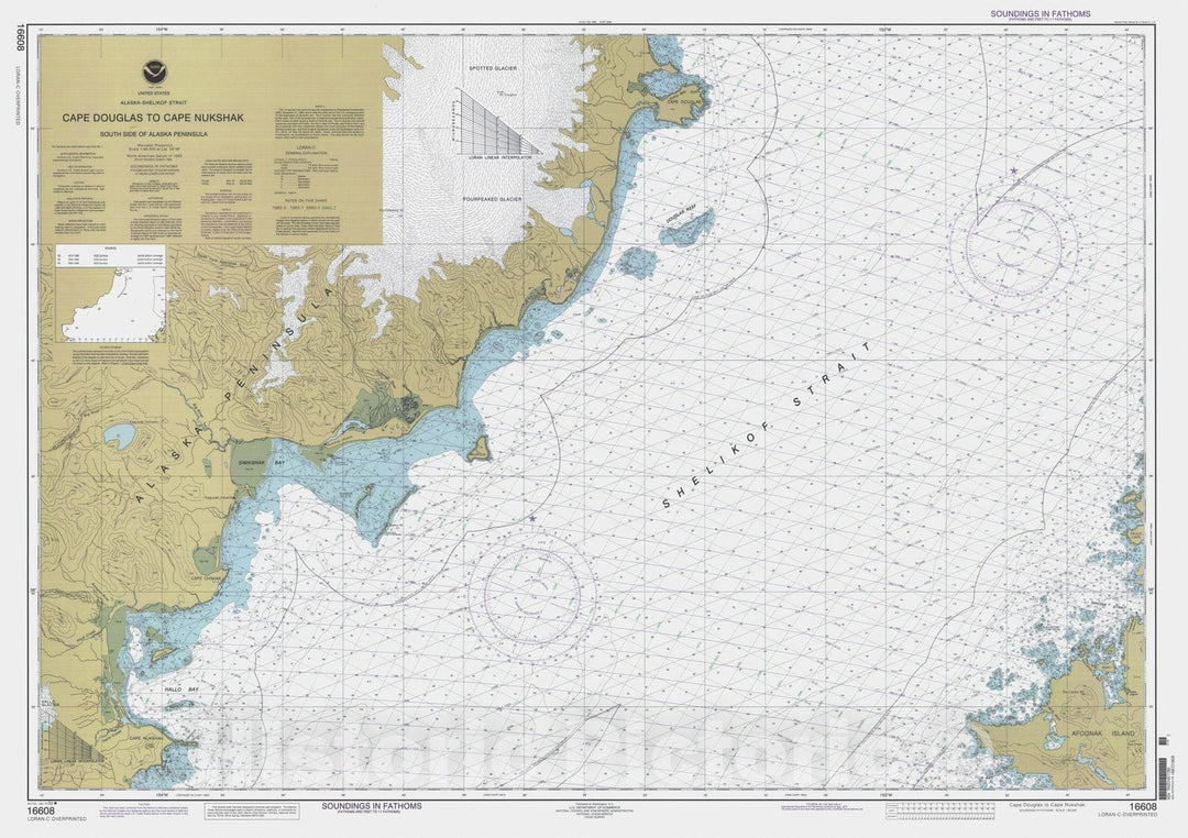 Historic Nautical Map - Cape Douglas To Cape Nukshak, AK, 2000 NOAA Chart - Vintage Wall Art
