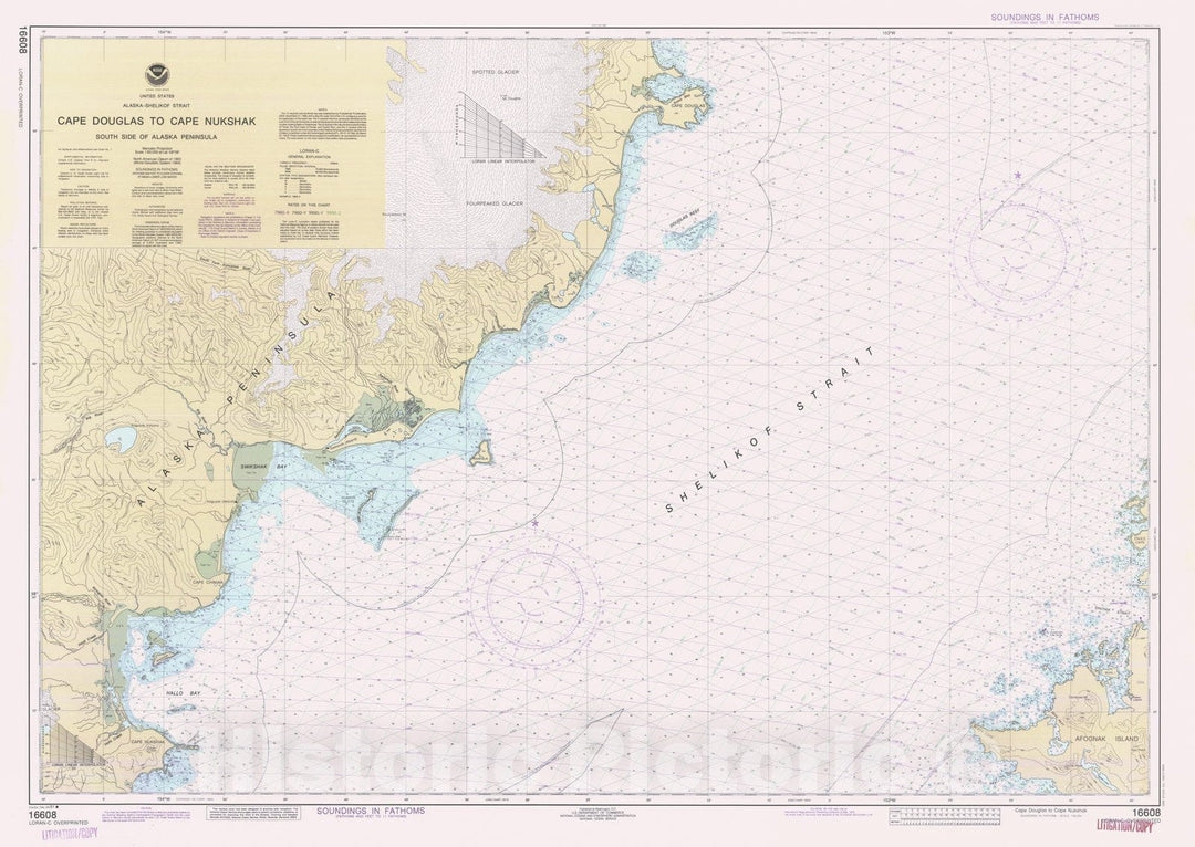 Historic Nautical Map - Cape Douglas To Cape Nukshak, AK, 1991 NOAA Chart - Vintage Wall Art