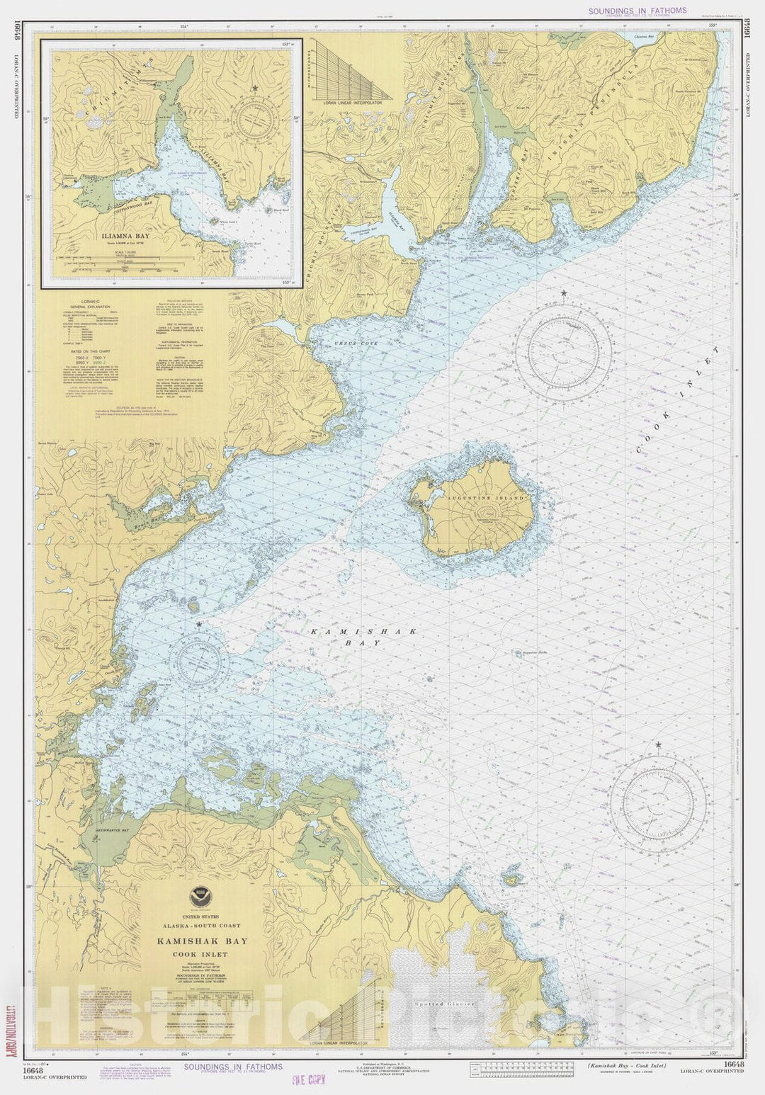 Historic Nautical Map - Kamishak Bay-Cook Inlet, AK, 1980 NOAA Chart - Vintage Wall Art