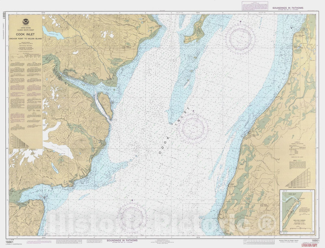Historic Nautical Map - Anchor Point To Kalgin Island, AK, 1985 NOAA Chart - Vintage Wall Art