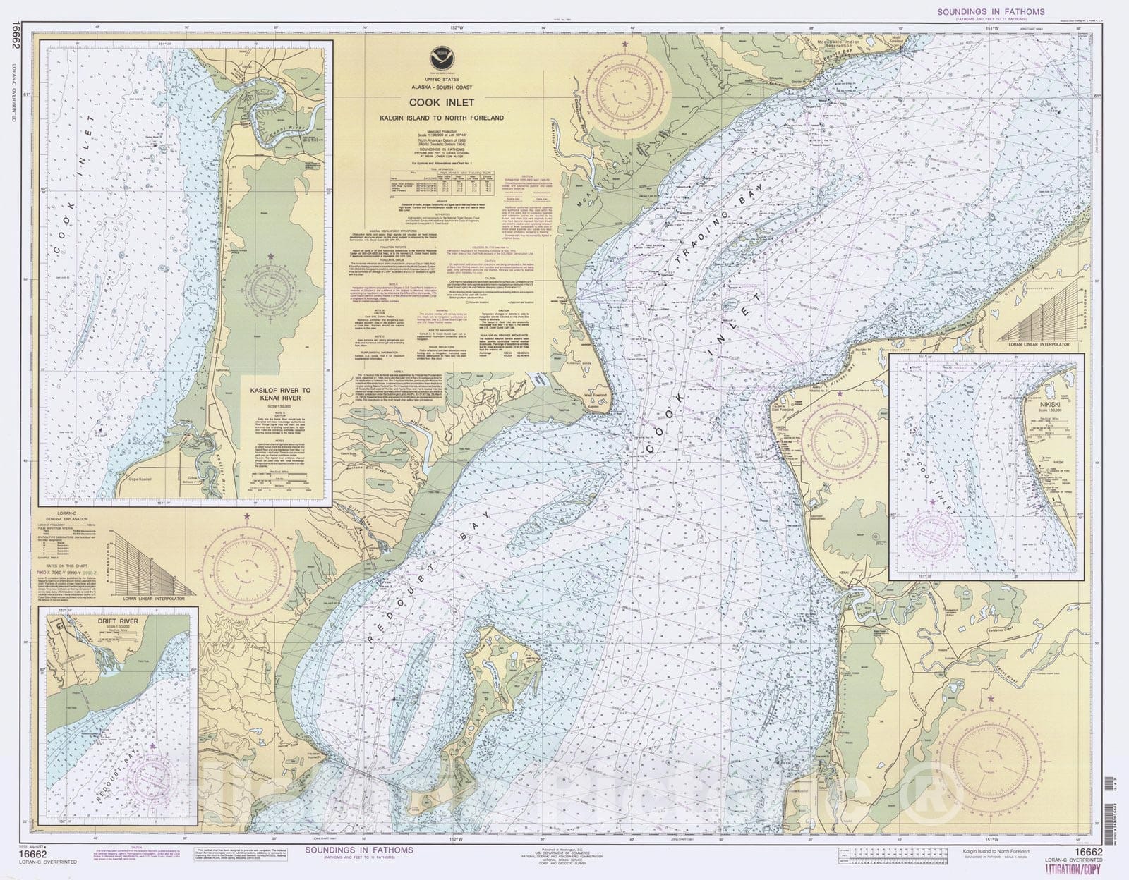 Historic Nautical Map - Kalgin Island To North Foreland, AK, 1993 NOAA Chart - Vintage Wall Art