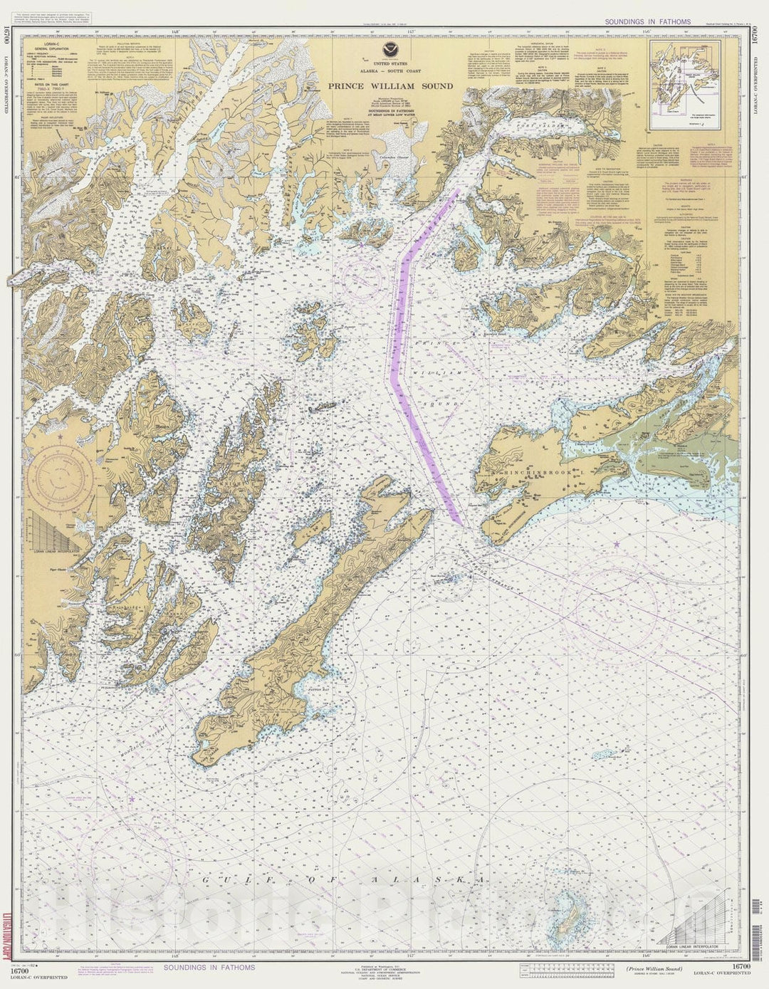 Historic Nautical Map - Prince William Sound, AK, 1992 NOAA Chart - Vintage Wall Art