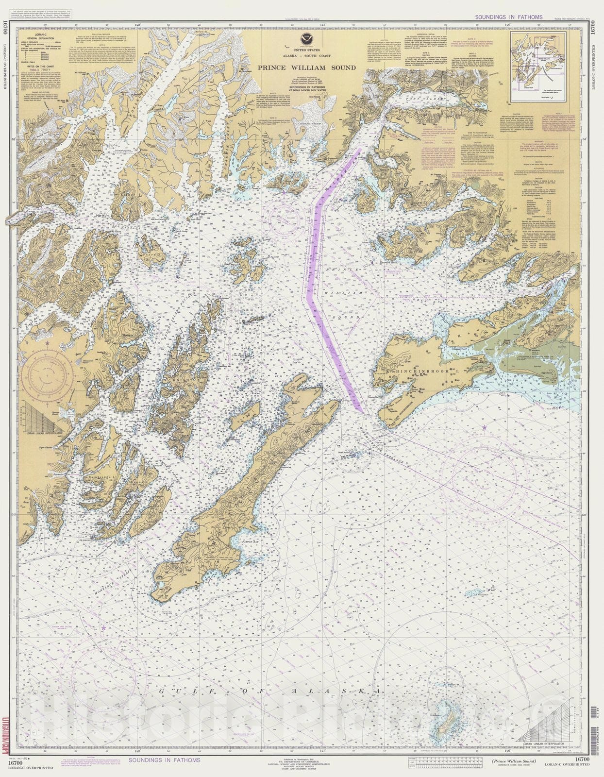 Historic Nautical Map - Prince William Sound, AK, 1992 NOAA Chart - Vintage Wall Art