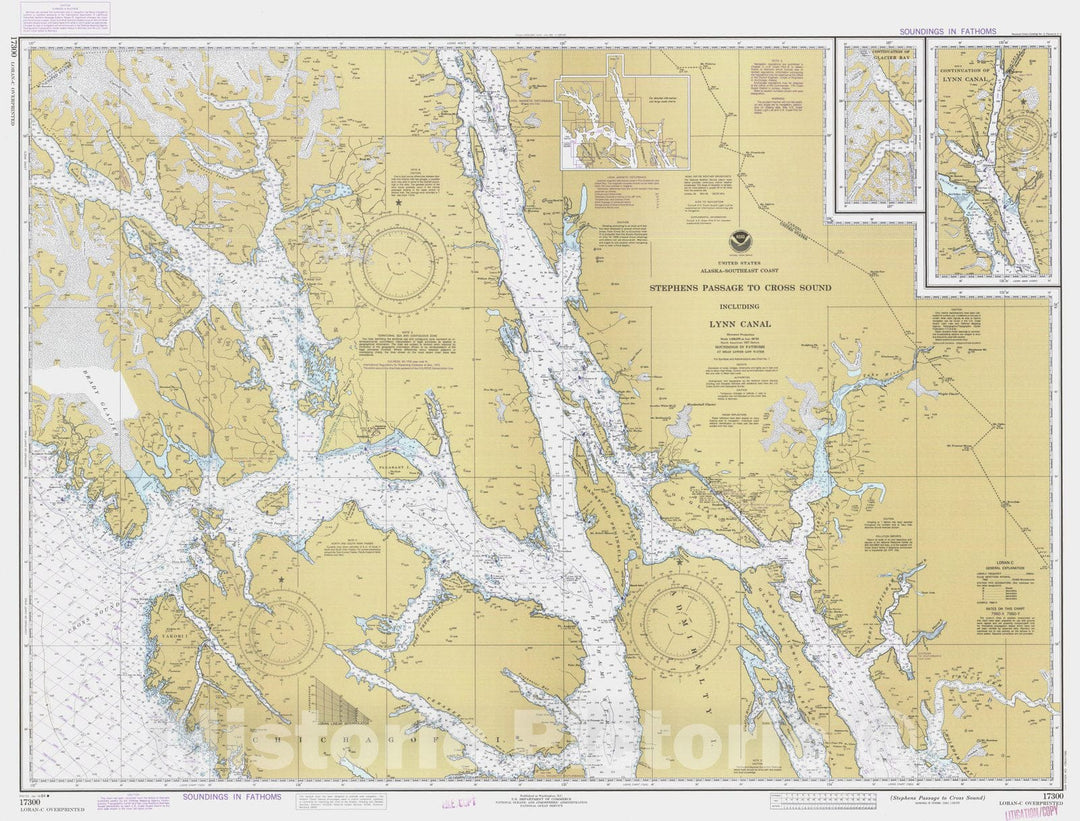 Historic Nautical Map - Stephens Passage To Cross Sound, AK, 1984 NOAA Chart - Vintage Wall Art