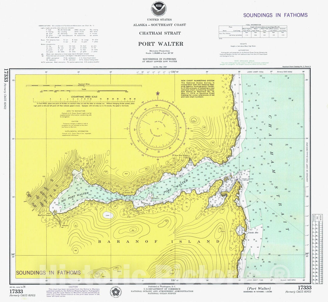 Historic Nautical Map - Port Walter, AK, 1974 NOAA Chart - Vintage Wall Art