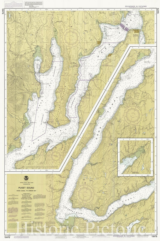 Lake Huron 1989 Nautical Chart - Historical Map Reproduction