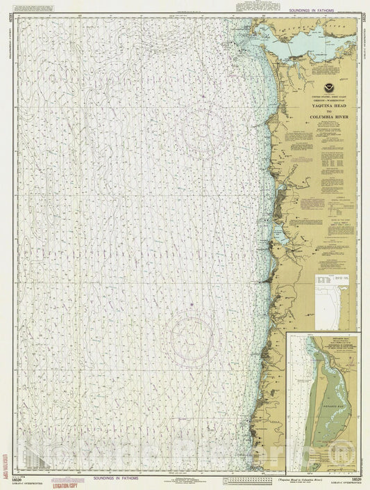 Historic Nautical Map - Yaquina Head To Columbia River, WA, OR, 1989 NOAA Chart - Vintage Wall Art