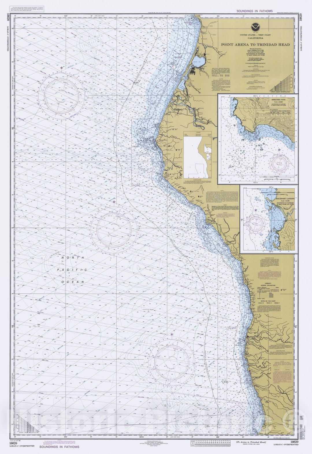 Historic Nautical Map - Pt Arena To Trinidad Head, CA, 1997 NOAA Chart - Vintage Wall Art