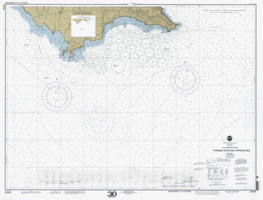 Historic Nautical Map - Pyramid Cove And Approaches, CA, 2000 NOAA Chart - Vintage Wall Art