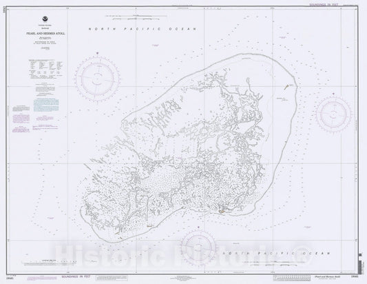 Historic Nautical Map - Pearl And Hermes Atoll, HI, 1999 NOAA Chart - Vintage Wall Art