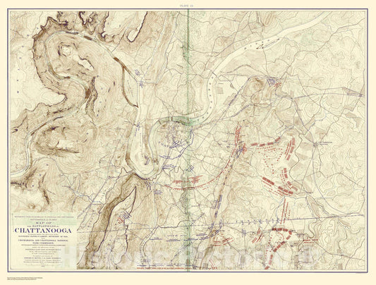 Historic Nautical Map - Chickamauga Battle, 1901 Ed, Movements From Chick. To Rossville And Chattanooga, Sept 20 To 23,1863, TN, 1901 Civil War Historic Nautical Map - Vintage Wall Art