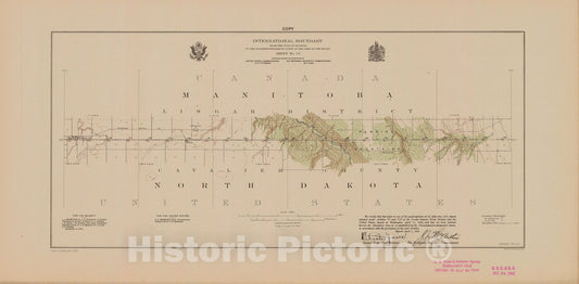 Historic Nautical Map - International Boundary, From The Gulf Of Georgia To The Northwestern Point Of The Lake To The Woods, Sheet No. 51, ND, 1922 NOAA Topographic - Vintage Poster Wall Art Reprint - 0