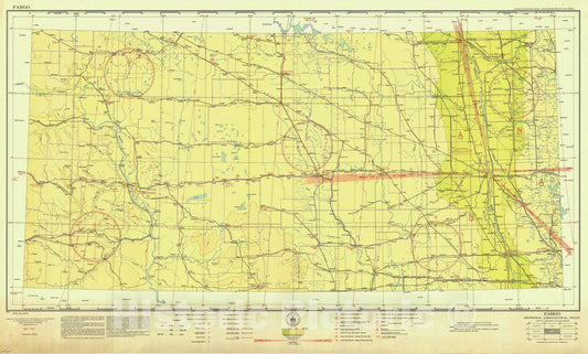 Historic Nautical Map - Fargo, MN, ND, 1935 AeroNOAA Chart - Vintage Wall Art