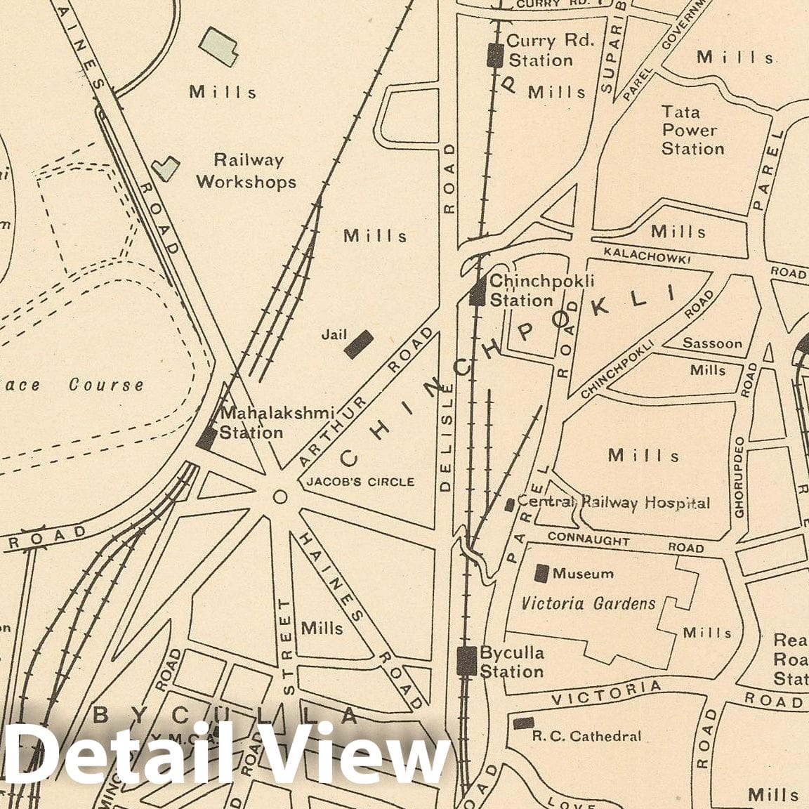Historic Map : Bombay & Mumbai 1925 , Vintage Wall Art