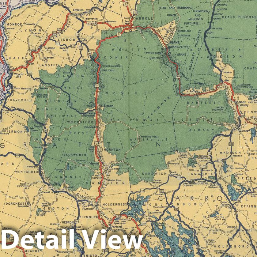 Historic Map : New Hampshire 1939 , Rand McNally Business Atlas , Vintage Wall Art