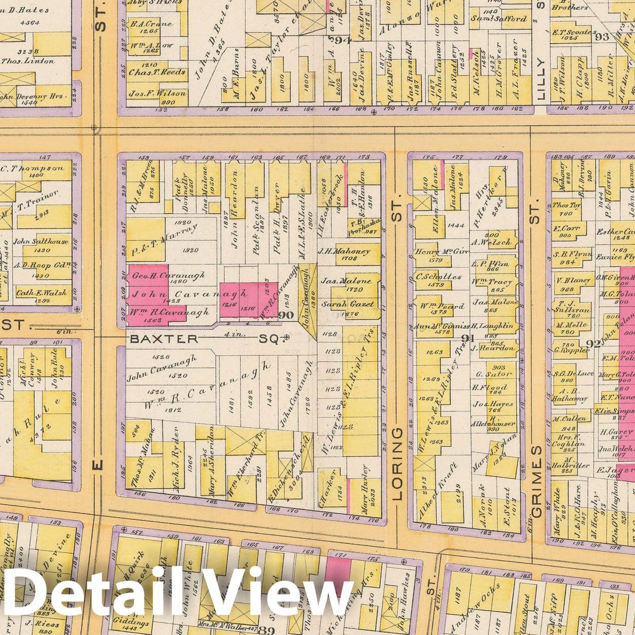 Historic Map : Atlas of South Boston, South Boston 1891 Plate 010 , Vintage Wall Art