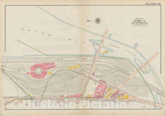 Historic Map : Atlas City of Boston: South Boston 1919 Plate 030 , v2, Vintage Wall Art
