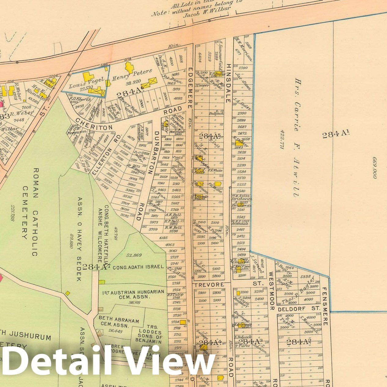 Historic Map : Atlas City of Boston, West Roxbury 1914 Plate 029 , Vintage Wall Art